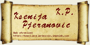 Ksenija Pjeranović vizit kartica